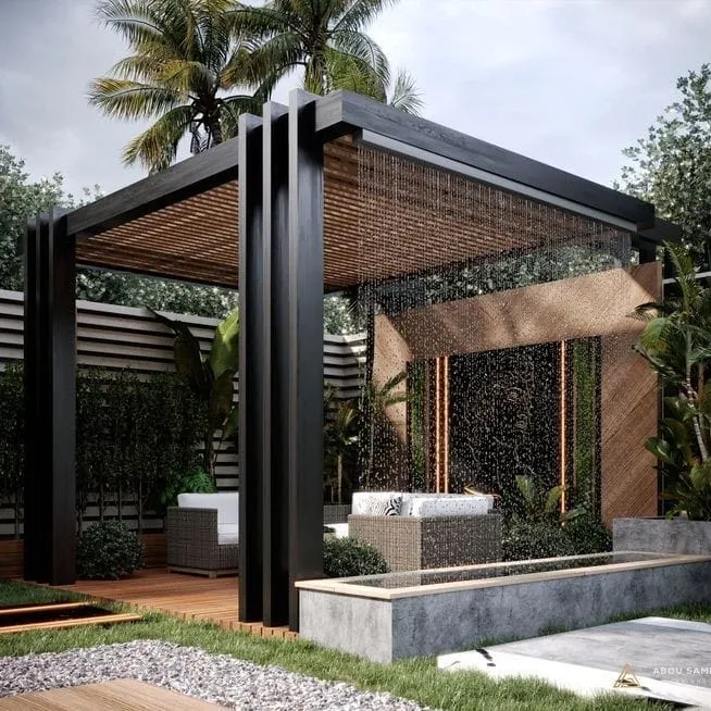 أفضل أفكار تصميم مجالس وجلسات خارجية للمنازل والأسطح حي لبن