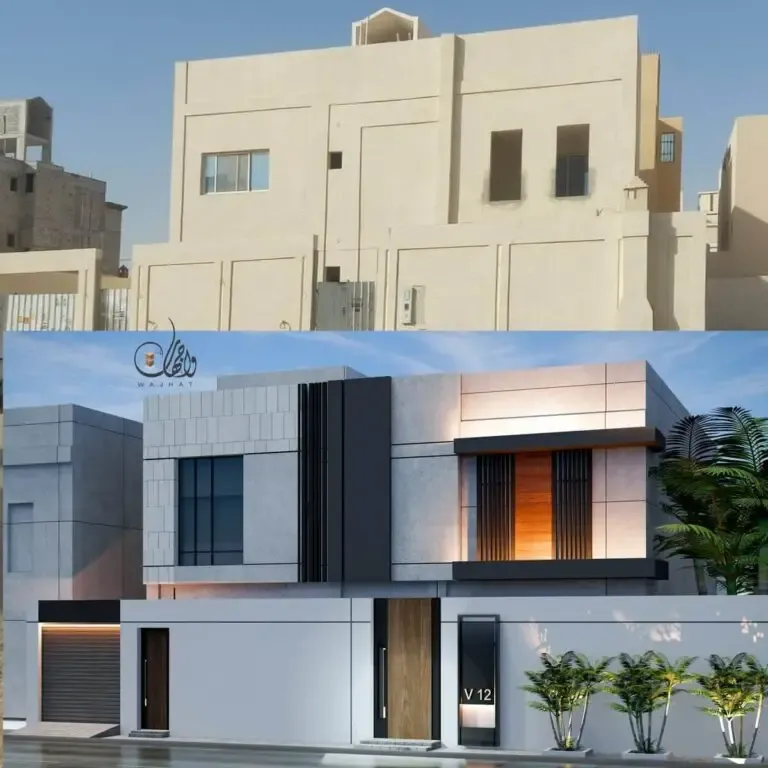 ترميم وتشطيب واجهات فلل ومنازل حي المحمديه بالرياض 