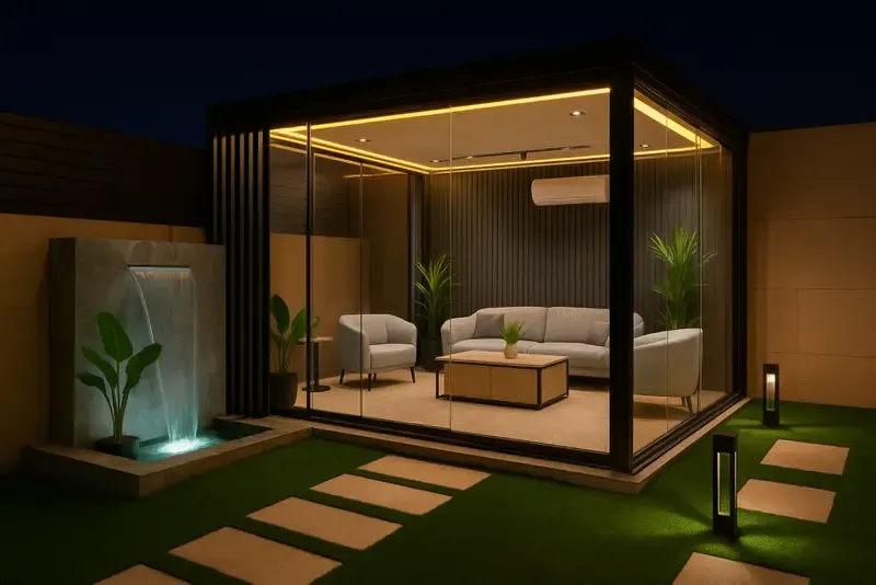 ترميم وتصاميم جلسات وشالات حدائق بشمال الرياض