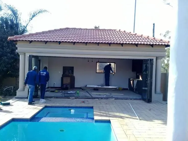 بناء وترميم مجلس خارجي بشمال الرياض مودرن بالحوش