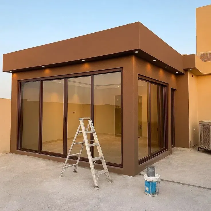 بناء وترميم مجلس خارجي بشمال الرياض مودرن بالحوش