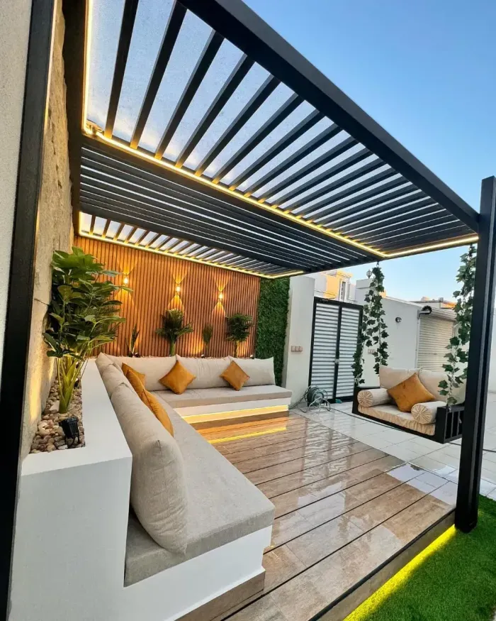 أفضل أفكار تصميم مجالس وجلسات خارجية للمنازل والأسطح حي لبن
