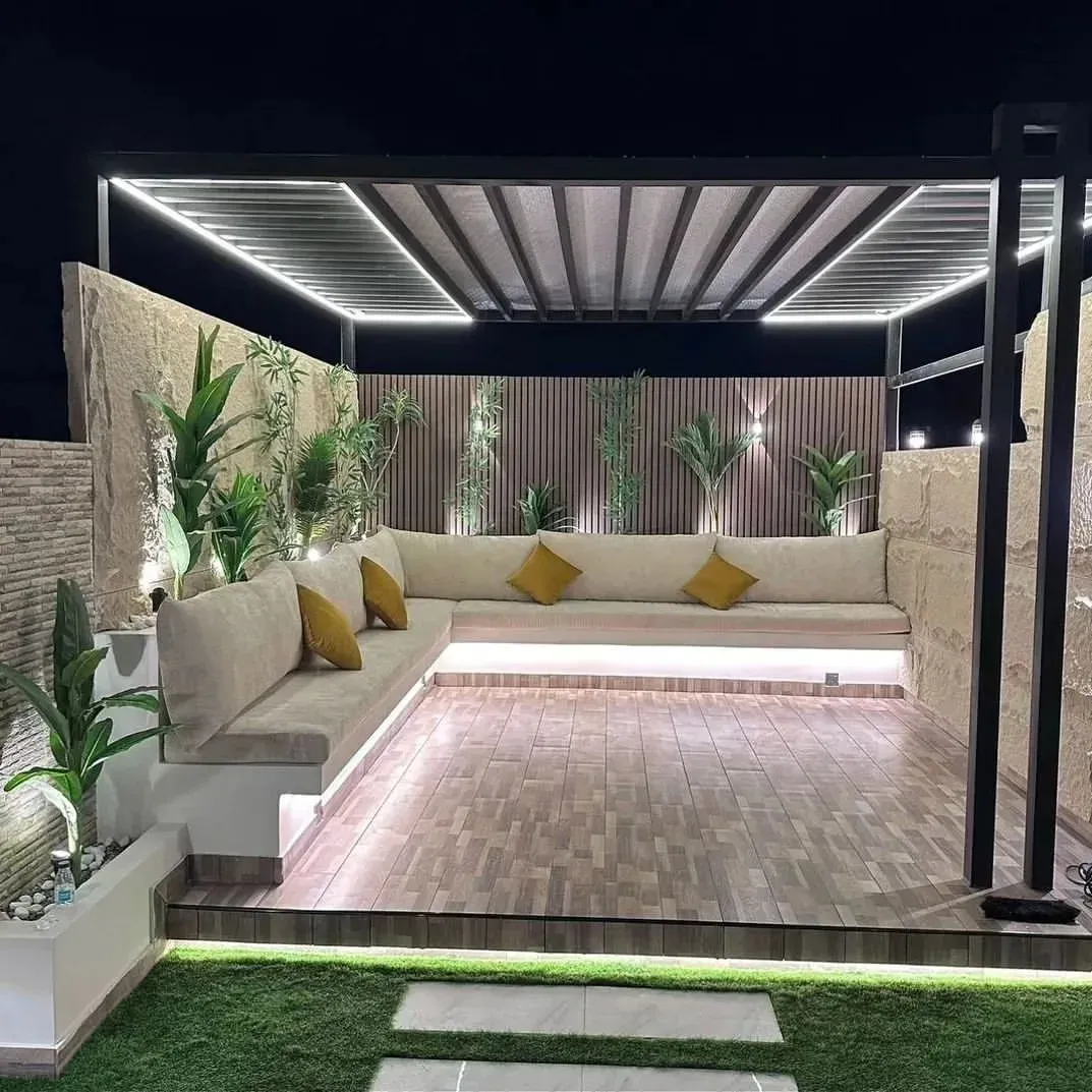 أفضل أفكار تصميم مجالس وجلسات خارجية للمنازل والأسطح حي لبن
