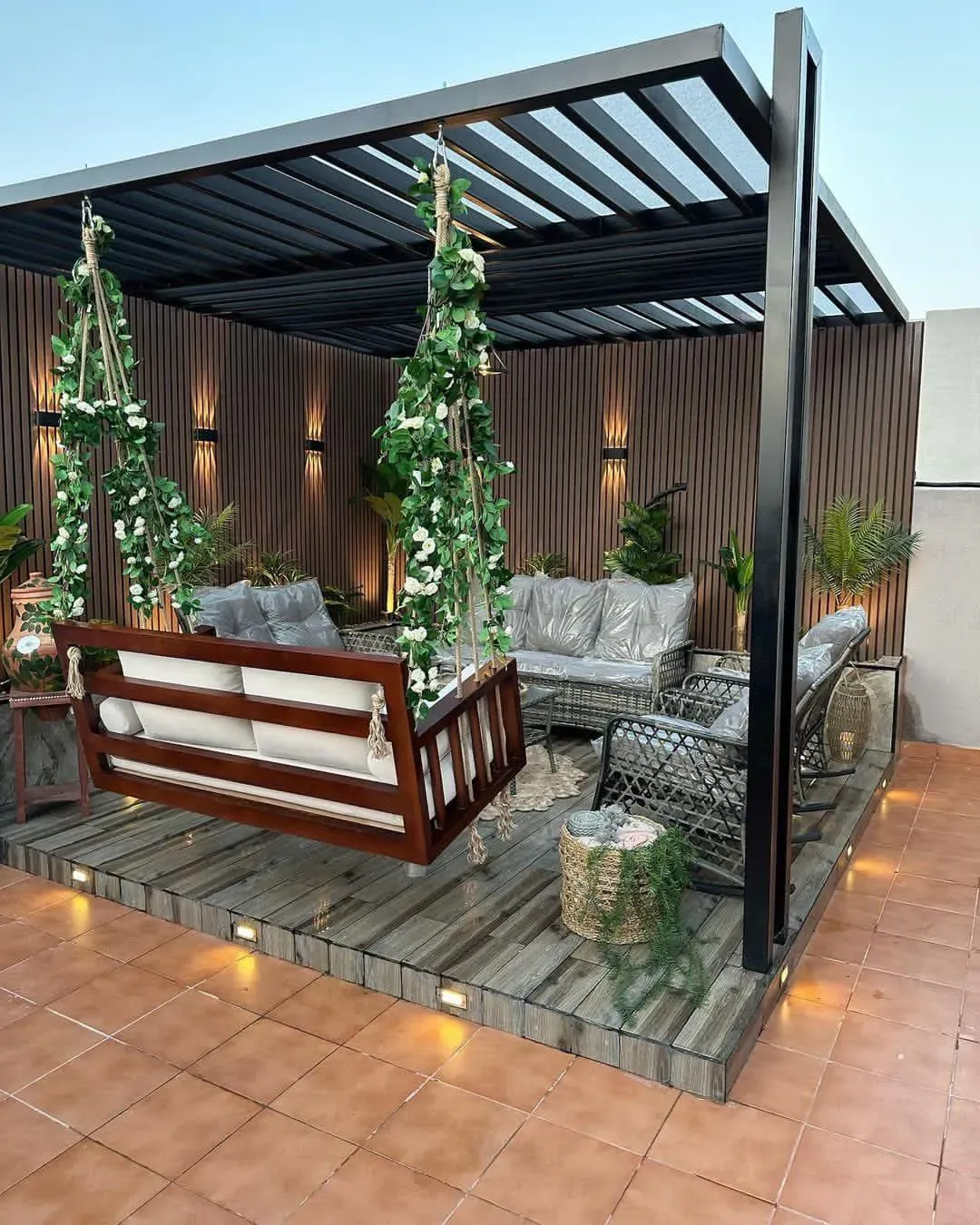 أفضل أفكار تصميم مجالس وجلسات خارجية للمنازل والأسطح حي لبن