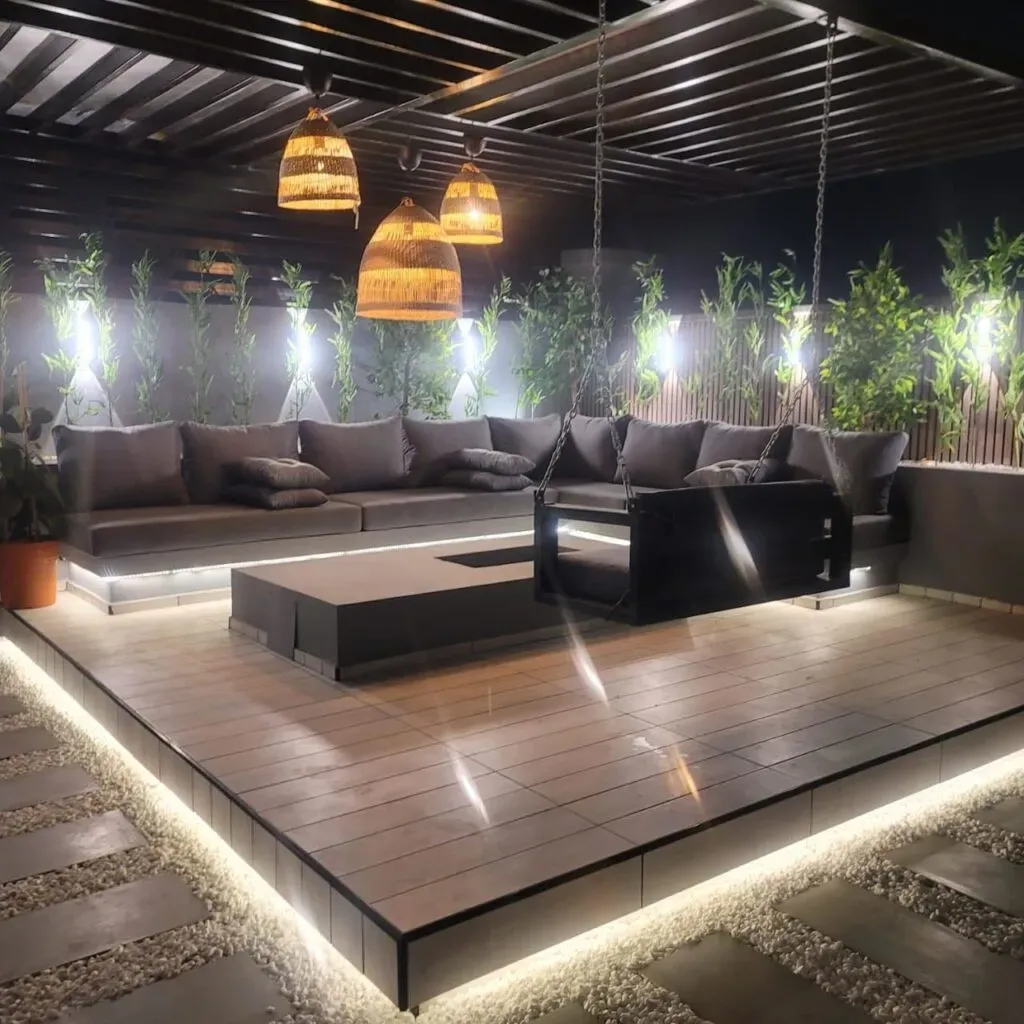 أفضل أفكار تصميم مجالس وجلسات خارجية للمنازل والأسطح حي لبن