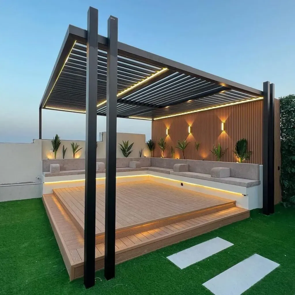 أفضل أفكار تصميم مجالس وجلسات خارجية للمنازل والأسطح حي لبن