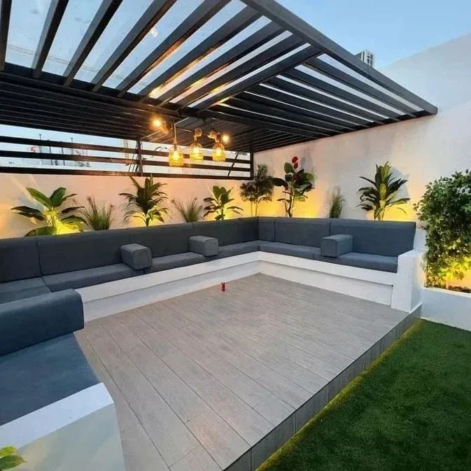 أفضل أفكار تصميم مجالس وجلسات خارجية للمنازل والأسطح حي لبن